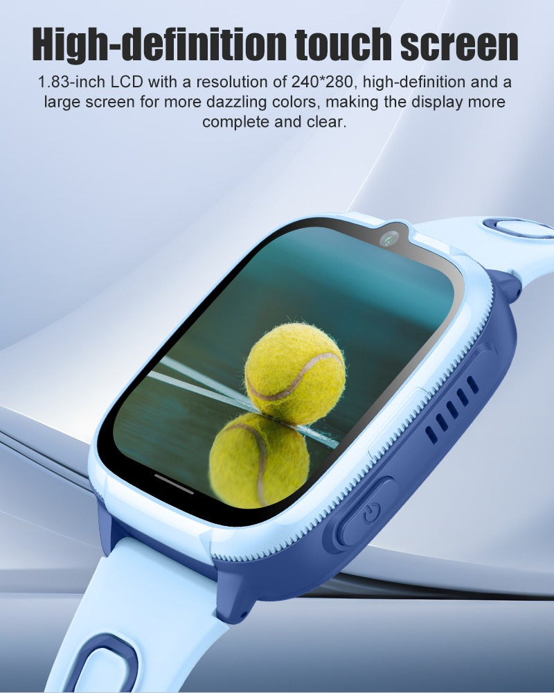 4G Children's Smartwatch D53 with GPS Tracking, Video Calling, Waterproof Design, SOS Function, Anti-Lost Features, and Parental Control App