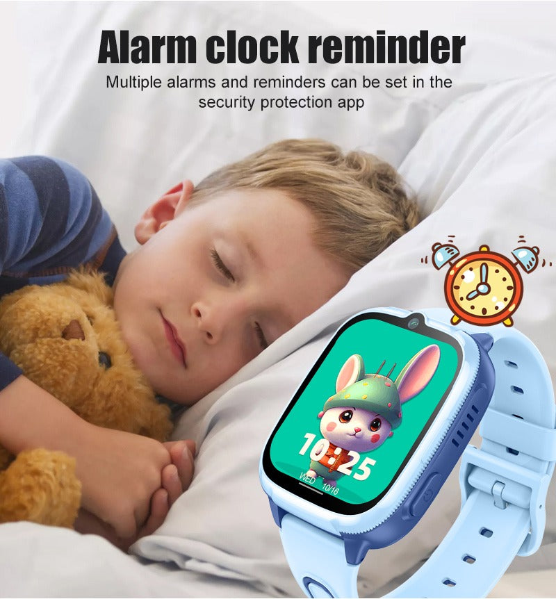 4G Children's Smartwatch D53 with GPS Tracking, Video Calling, Waterproof Design, SOS Function, Anti-Lost Features, and Parental Control App