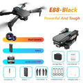 HD 1080P Mini Foldable Quadcopter Drone with Camera and One Battery - Black