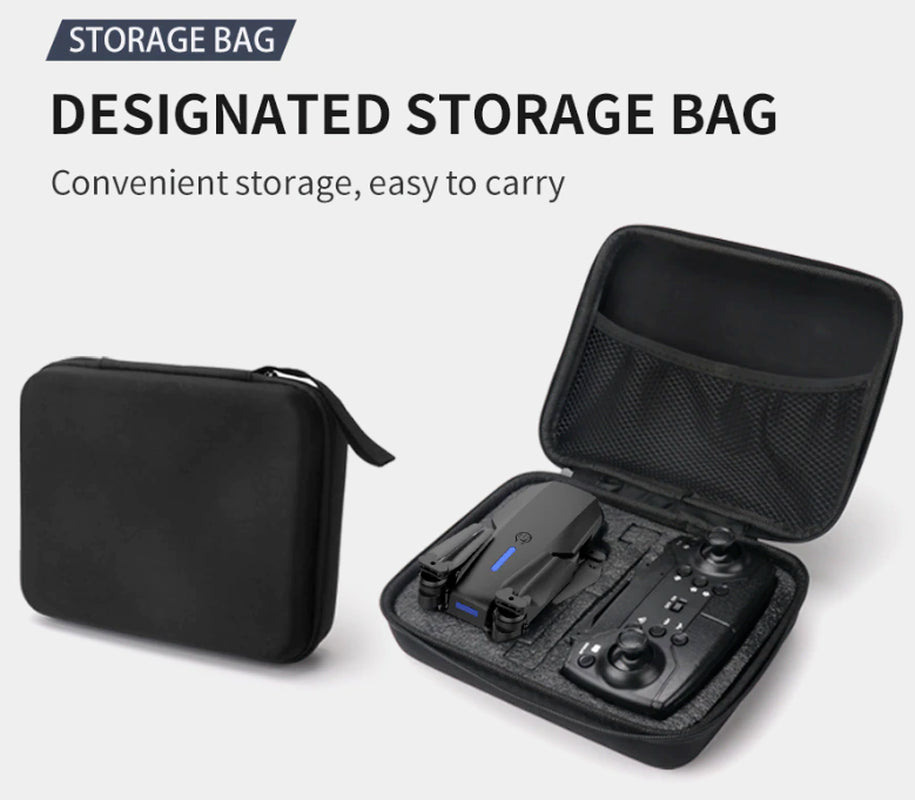 HD 1080P Mini Foldable Quadcopter Drone with Camera and One Battery - Black