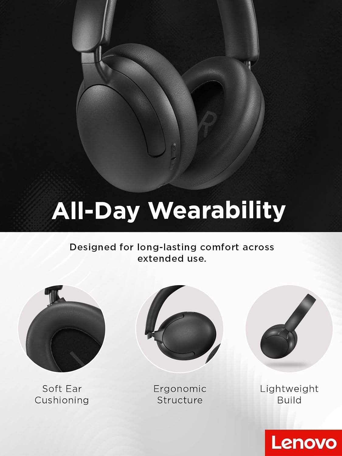 Wireless Over-Ear Bluetooth Headphones 2000 with 40mm Drivers, 110 Hours Battery Life, Dual Wired & Wireless Functionality, Fast Charging, Built-in Microphone, Closed-Back Design, Black