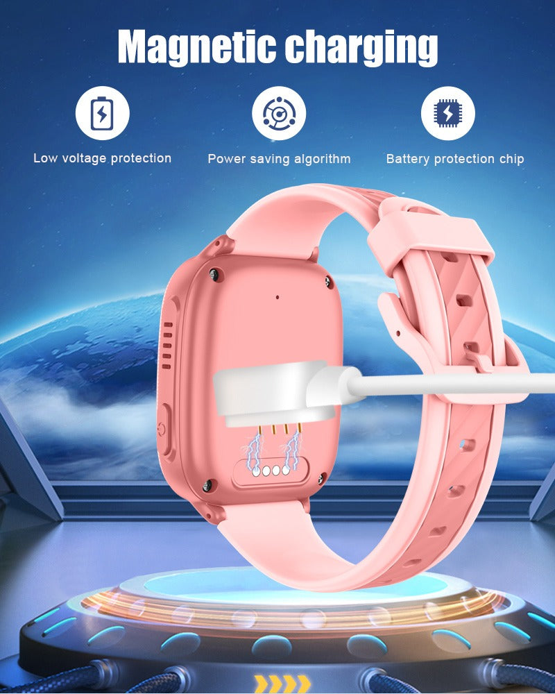 4G Children's Smartwatch D53 with GPS Tracking, Video Calling, Waterproof Design, SOS Function, Anti-Lost Features, and Parental Control App