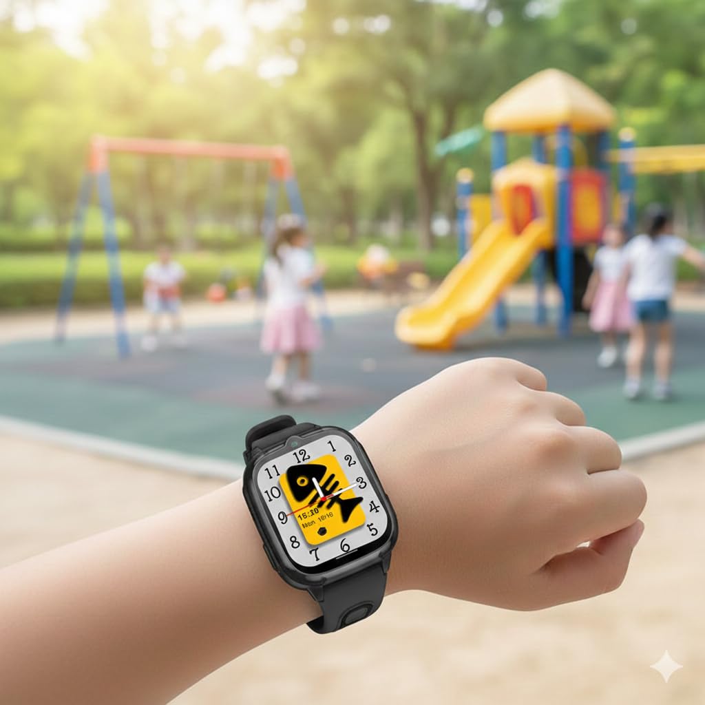 4G Children's Smartwatch D53 with GPS Tracking, Video Calling, Waterproof Design, SOS Function, Anti-Lost Features, and Parental Control App